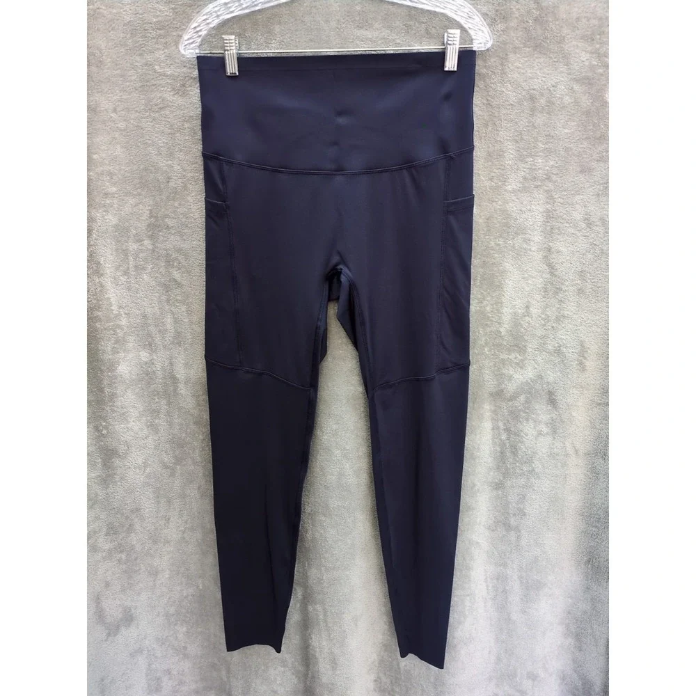 Womens Leggings 2XL Plus Size Navy Curvy Minimalist Activewear READ‎